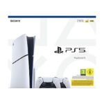 Sony PlayStation 5 Slim Disc Console Bundel + 2 DualSense Draadloze Controllers – 1 TB SSD – Wit/Zwart