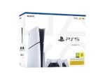 Sony PlayStation 5 Slim Disc Console Bundel + 2 DualSense Draadloze Controllers – 1 TB SSD – Wit/Zwart - Afbeelding 2
