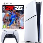 Sony PlayStation 5 Slim (1 TB) Console Bundel + NBA 2K26 – Zwart/Wit